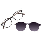 Montura con sobrelente de sol